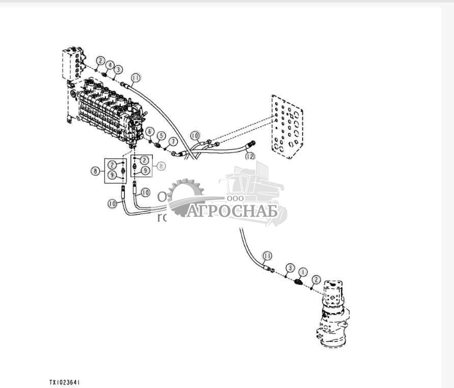 Линии упр. от клапана к кабине 